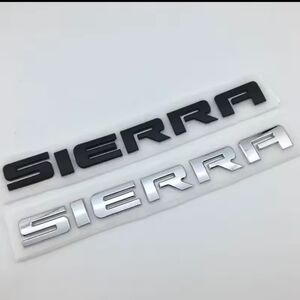 Sierra Black Emblem Badge Nameplate Adhesive Back